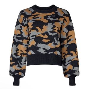 Marissa Webb Camo Sweater XS